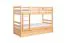 Stockbett für Erwachsene "Easy Premium Line" K20/h inkl. Liegeplatz und 2 Abdeckblenden, Kopf- und Fußteil gerade, Buche Vollholz massiv Natur - Liegefläche: 90 x 200 cm (B x L), teilbar