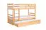 Stockbett für Erwachsene "Easy Premium Line" K20/h inkl. Liegeplatz und 2 Abdeckblenden, Kopf- und Fußteil gerade, Buche Vollholz massiv Natur - Liegefläche: 90 x 200 cm (B x L), teilbar