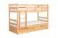 Etagenbett für Erwachsene "Easy Premium Line" K20/n inkl. 2 Schubladen und 2 Abdeckblenden, Kopf- und Fußteil gerade, Buche Vollholz massiv Natur - Liegefläche: 90 x 200 cm, teilbar