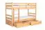 Etagenbett für Erwachsene "Easy Premium Line" K20/n inkl. 2 Schubladen und 2 Abdeckblenden, Kopf- und Fußteil gerade, Buche Vollholz massiv Natur - Liegefläche: 90 x 200 cm, teilbar