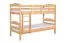 Etagenbett für Erwachsene "Easy Premium Line" K21/n, Kopf- und Fußteil gerundet, Buche Vollholz massiv Natur - 90 x 200 cm (B x L), teilbar