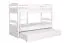 Stockbett für Erwachsene "Easy Premium Line" K18/h inkl. Liegeplatz und 2 Abdeckblenden, Kopfteil mit Löchern, Buche Vollholz massiv Weiß - Liegefläche: 90 x 200 cm, teilbar
