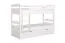 Stockbett für Erwachsene "Easy Premium Line" K18/h inkl. Liegeplatz und 2 Abdeckblenden, Kopfteil mit Löchern, Buche Vollholz massiv Weiß - Liegefläche: 90 x 200 cm, teilbar