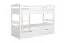 Stockbett für Erwachsene "Easy Premium Line" K18/h inkl. Liegeplatz und 2 Abdeckblenden, Kopfteil mit Löchern, Buche Vollholz massiv Weiß - Liegefläche: 90 x 200 cm, teilbar