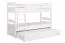 Etagenbett für Erwachsene "Easy Premium Line" K21/h inkl. Liegeplatz und 2 Abdeckblenden, Kopf- und Fußteil gerundet, Buche Vollholz massiv Weiß - Liegefläche: 90 x 200 cm, teilbar
