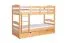 Etagenbett / Stockbett "Easy Premium Line" K18/n inkl. 2 Schubladen und 2 Abdeckblenden, Kopfteil mit Löchern, Buche Vollholz massiv Natur - Liegefläche: 90 x 200 cm, (B x L) teilbar