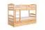 Stockbett für Erwachsene "Easy Premium Line" K21/h inkl. Liegeplatz und 2 Abdeckblenden, Kopf- und Fußteil gerundet, Buche Vollholz massiv Natur - Liegefläche: 90 x 200 cm, teilbar