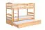 Stockbett für Erwachsene "Easy Premium Line" K21/h inkl. Liegeplatz und 2 Abdeckblenden, Kopf- und Fußteil gerundet, Buche Vollholz massiv Natur - Liegefläche: 90 x 200 cm, teilbar