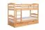Etagenbett / Stockbett "Easy Premium Line" K21/n inkl. 2 Schubladen und 2 Abdeckblenden, Kopf- und Fußteil gerundet, Buche Vollholz massiv Natur - 90 x 200 cm (B x L), teilbar