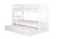 Etagenbett / Stockbett "Easy Premium Line" K17/h inkl. Liegeplatz und 2 Abdeckblenden, Liegefläche: 90 x 200 cm (B x L) Buche Vollholz massiv weiß lackiert, teilbar