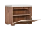 Sitzbank mit Stauraum Manase 13, Farbe: Eiche Braun / Weiß Hochglanz - 48 x 63 x 36 cm (H x B x T)