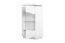Vitrine Patamea 02, Farbe: Weiß Hochglanz - 120 x 65 x 40 cm (H x B x T)