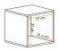 Quadratischer Hängeschrank Möllen 05, Farbe: Weiß - Abmessungen: 30 x 30 x 25 cm (H x B x T), mit Push-to-open Funktion