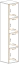 Schlichter Hängeschrank Fardalen 03, Farbe: Grau - Abmessungen: 180 x 30 x 30 cm (H x B x T), mit genügend Stauraum