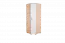 Drehtürenschrank / Eckkleiderschrank 20, Farbe: Buche / Weiß - 236 x 86 x 86 cm (H x B x T)