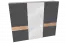 Schiebetürenschrank / Kleiderschrank Vaitele 11, Farbe: Anthrazit Hochglanz / Walnuss - 224 x 272 x 61 cm (H x B x T)
