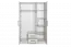 Drehtürenschrank / Kleiderschrank Sidonia 01, Farbe: Eiche Weiß - 200 x 123 x 53 cm (H x B x T)