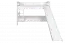 Weißes Etagenbett mit Rutsche 90 x 190 cm, Buche Massivholz Weiß lackiert, teilbar in zwei Einzelbetten, "Easy Premium Line" K26/n