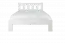 Einzelbett / Gästebett Kiefer Vollholz massiv weiß lackiert A21, inkl. Lattenrost - Abmessung 140 x 200 cm 