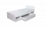 Jugendbett  Alard 09, Farbe: Weiß - Liegefläche: 90 x 195 cm (B x L)