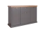 Kommode Lotofaga 11, Farbe: Grau / Walnuss - 102 x 167 x 48 cm (H x B x T)