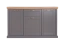 Kommode Lotofaga 11, Farbe: Grau / Walnuss - 102 x 167 x 48 cm (H x B x T)