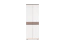 Schrank Sagone 01, Farbe: Eiche Dunkelbraun / Weiß - Abmessungen: 189 x 68 x 35 cm (H x B x T)