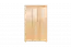 Massivholz-Kleiderschrank Kiefer, Farbe: Natur 190x120x60 cm