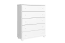 Kommode Kiefer massiv Vollholz weiß lackiert Junco 139 – Abmessungen: 123 x 100 x 42 cm (H x B x T)