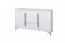 Kommode Amanto 6, Farbe: Weiß / Esche - Abmessungen: 91 x 150 x 40 cm (H x B x T)