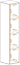 Hängevitrine Fardalen 14, Farbe: Schwarz - Abmessungen: 180 x 30 x 30 cm (H x B x T), mit vier Fächern