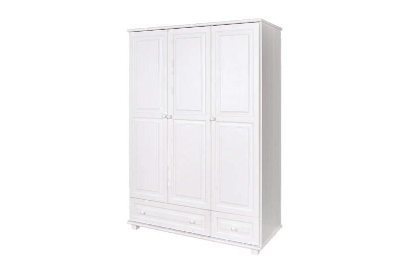 Kleiderschrank Massivholz weiß